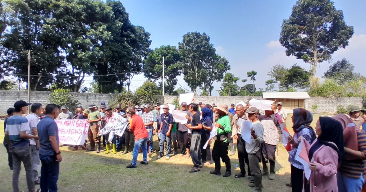 Ratusan Petani Kampung Palalangon Deklarasikan Sikap, Desak BPN Segera Ukur Lahan PT BSS