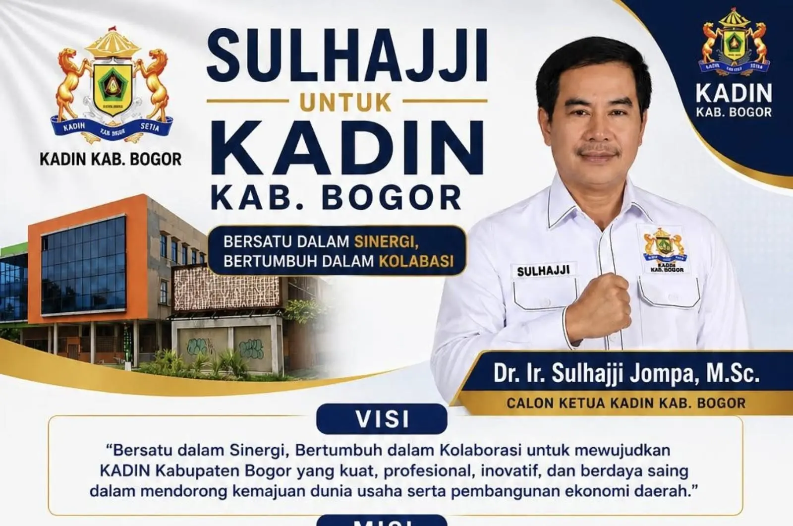 Bertekad Majukan Dunia Usaha di Kabupaten Bogor, Sulhajji Jompa Siap Maju Dalam Mukab Kadin Kabupaten Bogor