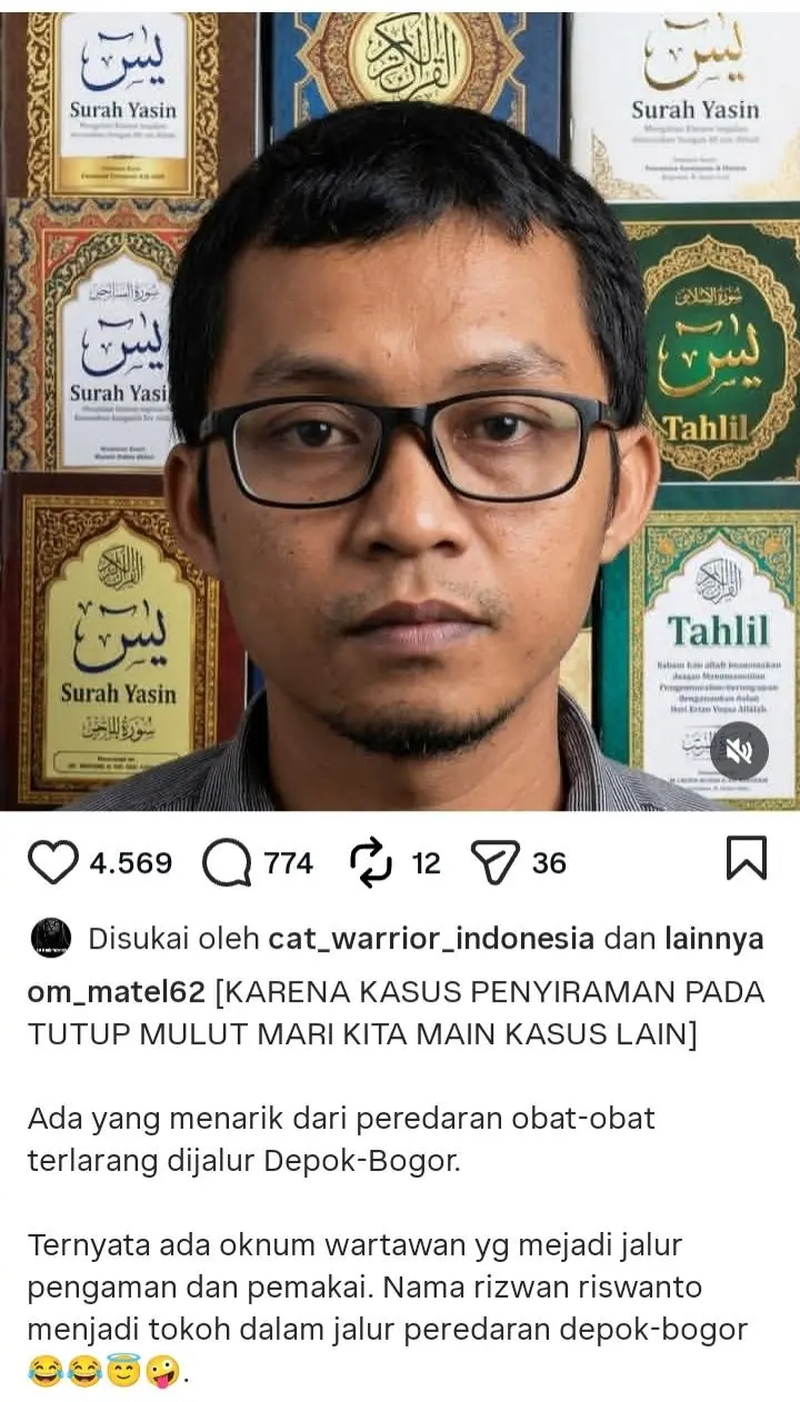 Akun Instagram Om Matel62 Tuding Ketua NGO Kabupaten Bogor Bersatu Terlibat Jaringan Tramadol, Ini Pembelaan Rizwan