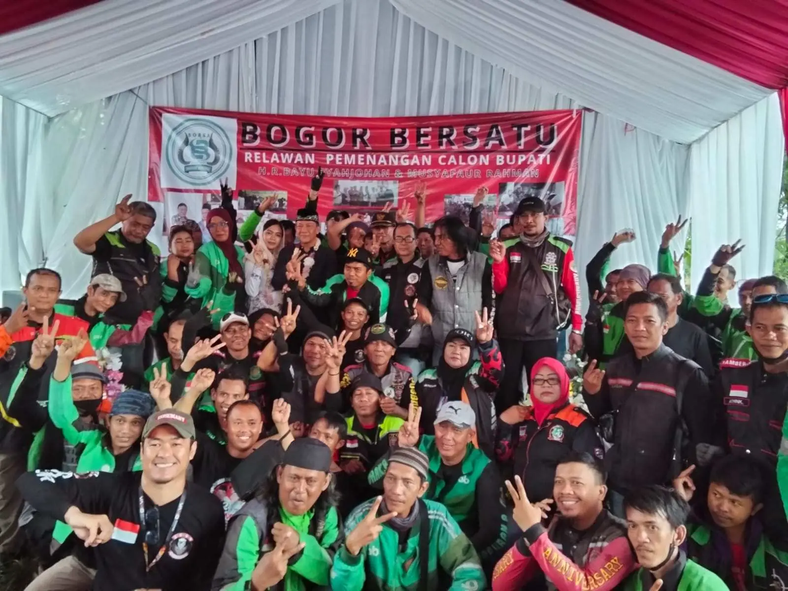 Dukung Paslon Bayu - Kang Mus, Ini Harapan Komunitas Ojol Kabupaten Bogor