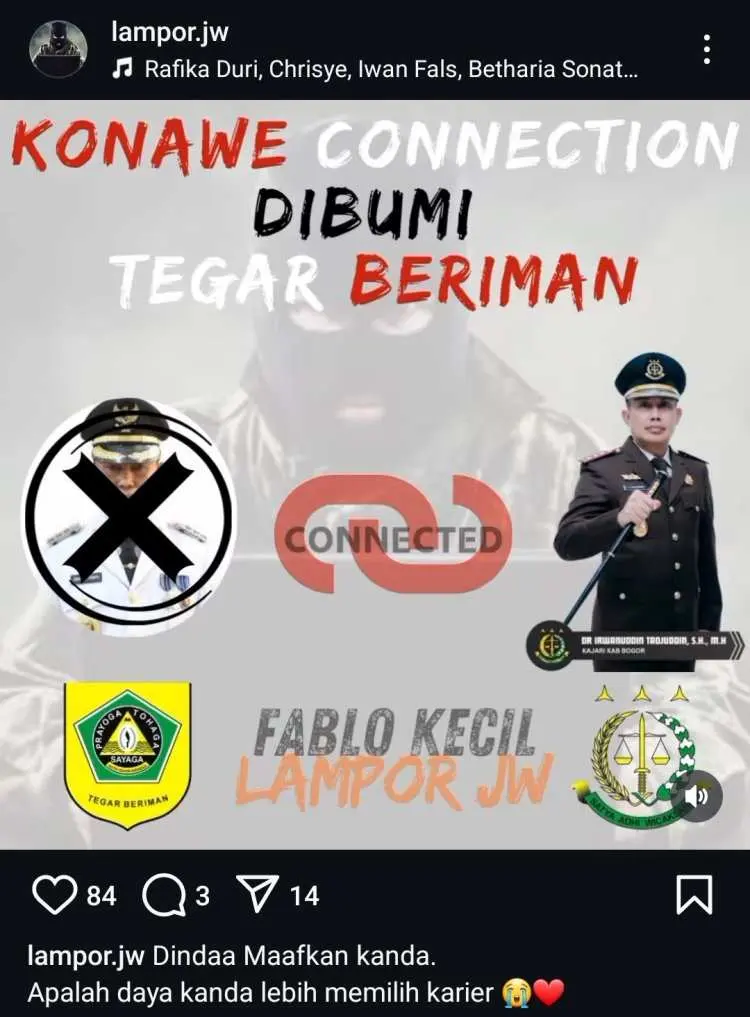 Usai Pj Bupati Bogor Diberhentikan Kemendagri, Akun Lampor Jw Mulai Bidik Pejabat Ini