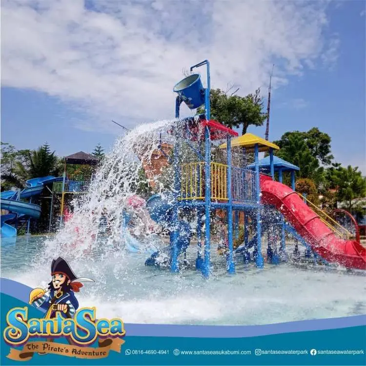 Wahana Air Santa Sea Waterpark Sukabumi Buat Liburan Keluarga Jadi Semakin Seru