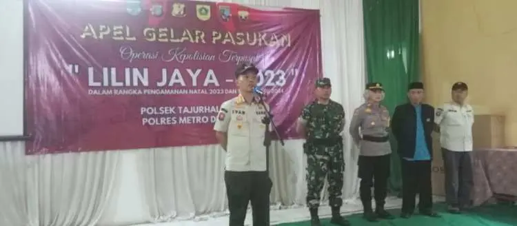 Jelang Nataru, Kecamatan Tajurhalang Laksanakan Apel Gelar Pasukan Lilin Jaya 2023