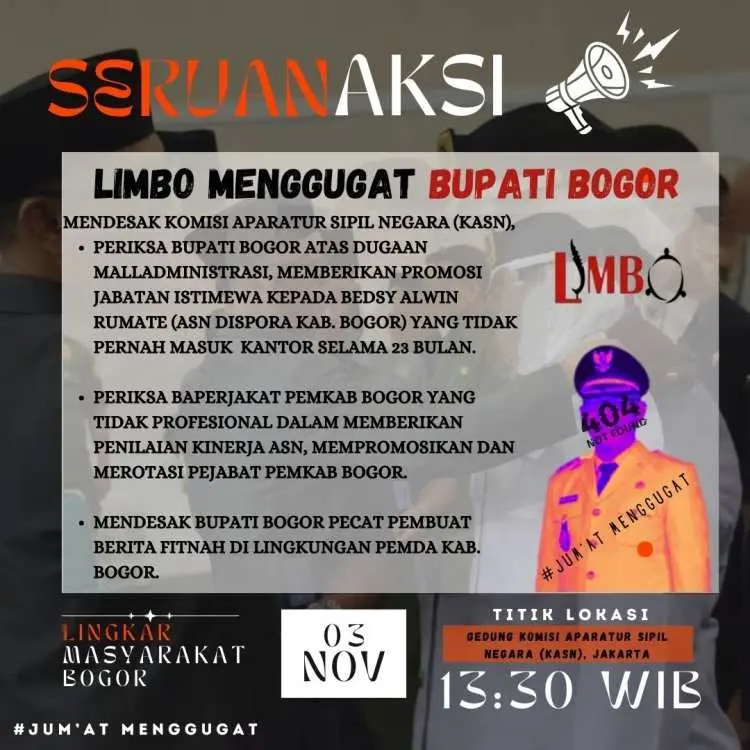 Pelantikan Pejabat Bogor Dinilai Ugal-ugalan, LIMBO Akan Gelar Aksi Di Komisi ASN