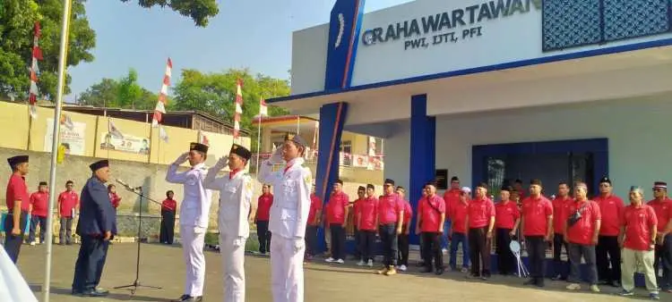 Peringatan HUT RI Ke 78, PWI Kabupaten Bogor Gelar Upacara