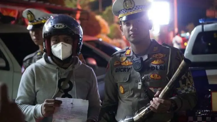 Satlantas Polres Bogor Tertibkan Kendaraan Bermotor Knalpot Brong