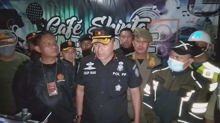 Dukung Satpol PP Kabupaten Bogor, Garnisun 0606 Sidak THM Di Kecamatan Kemang